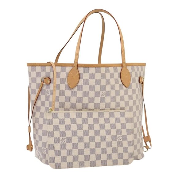 LOUIS VUITTON Damier Azur Neverfull MM Tote Bag N41605 LV Auth 88277AV - Picture 1 of 16